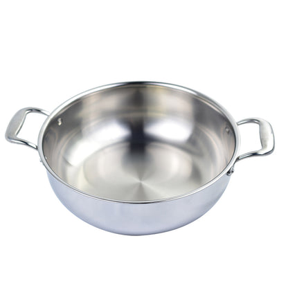 SOGA 3 Tier 32cm Heavy Duty Stainless Steel Food Steamer Vegetable Pot Stackable Pan Insert with Glass Lid • LUZ-SteamerTRISTQ32
