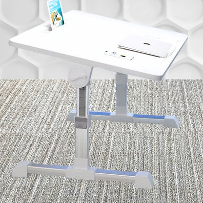 SOGA 60X40cm White Small Laptop Bed Portable Foldable Study Table Adjustable • LUZ-BedTableA5