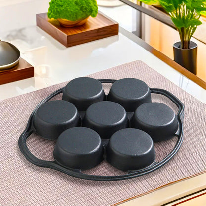 SOGA 2X 32cm Cast Iron Takoyaki Fry Pan Octopus Balls Maker 7 Hole Cavities Grill Mold • LUZ-ZPai014X2