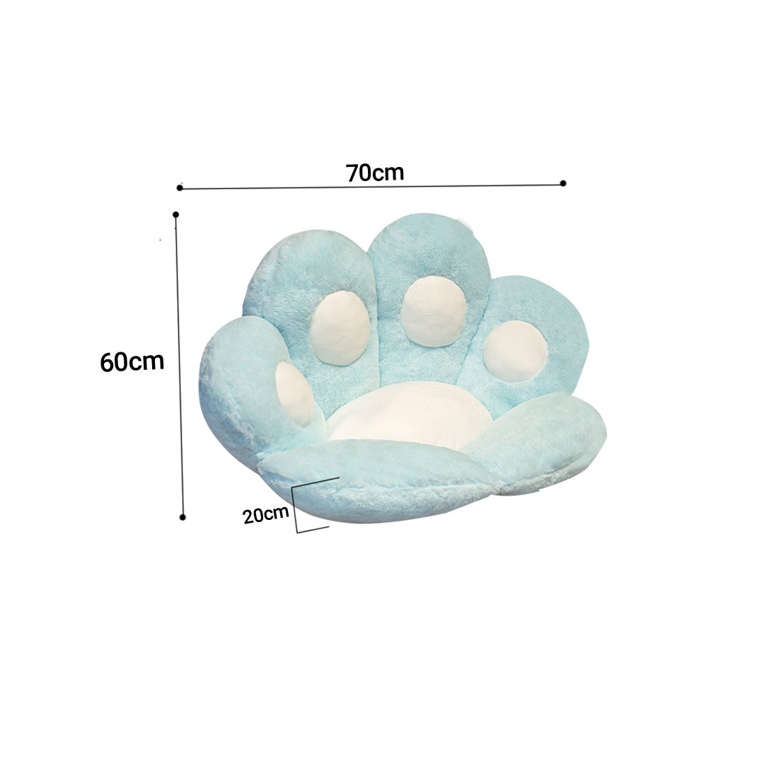 SOGA 70cm Mint Blue Paw Shape Cushion Warm Lazy Sofa Decorative Pillow Backseat Plush Mat Home Decor • LUZ-SCushion014