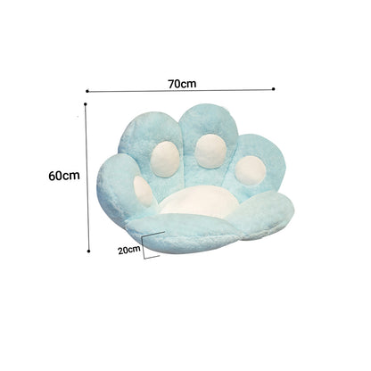 SOGA 70cm Mint Blue Paw Shape Cushion Warm Lazy Sofa Decorative Pillow Backseat Plush Mat Home Decor • LUZ-SCushion014
