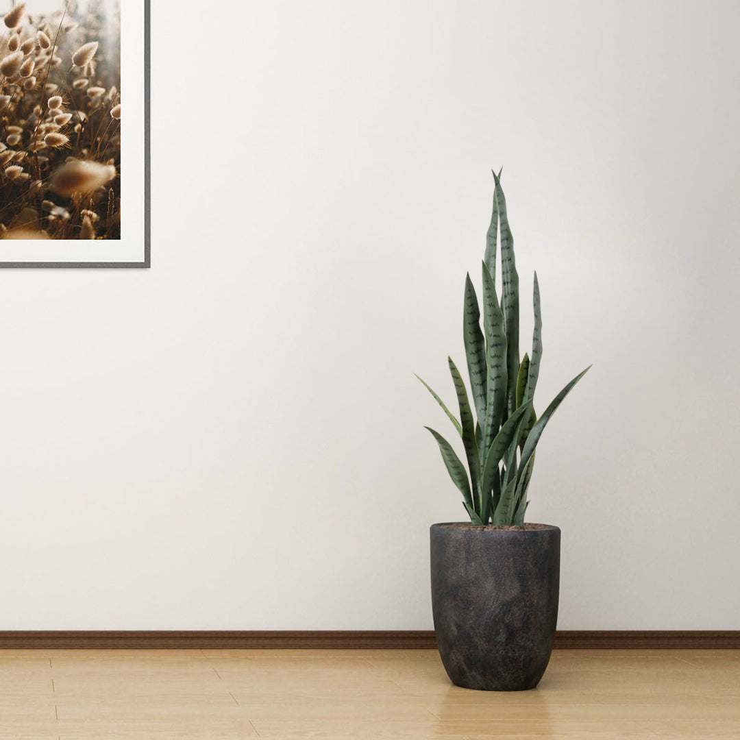 SOGA 95cm Sansevieria Snake Artificial Plants with Black Plastic Planter Greenery, Home Office Decor • LUZ-APlantFH9510