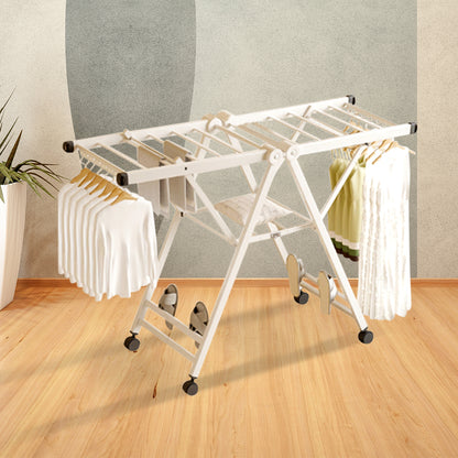 SOGA 2X 160cm Portable Wing Shape Clothes Drying Rack Foldable Space-Saving Laundry Holder • LUZ-BSYXYJ16012X2