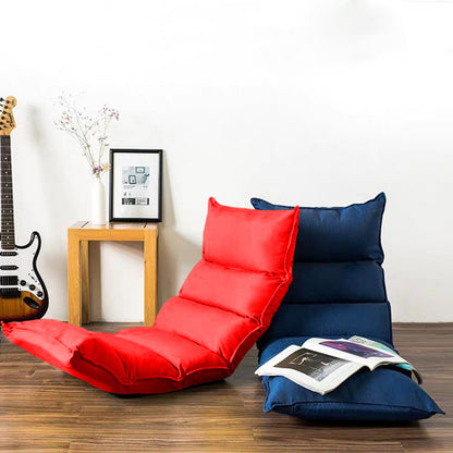 SOGA 2X Foldable Tatami Floor Sofa Bed Meditation Lounge Chair Recliner Lazy Couch Red • LUZ-LoungeLeatherRedX2