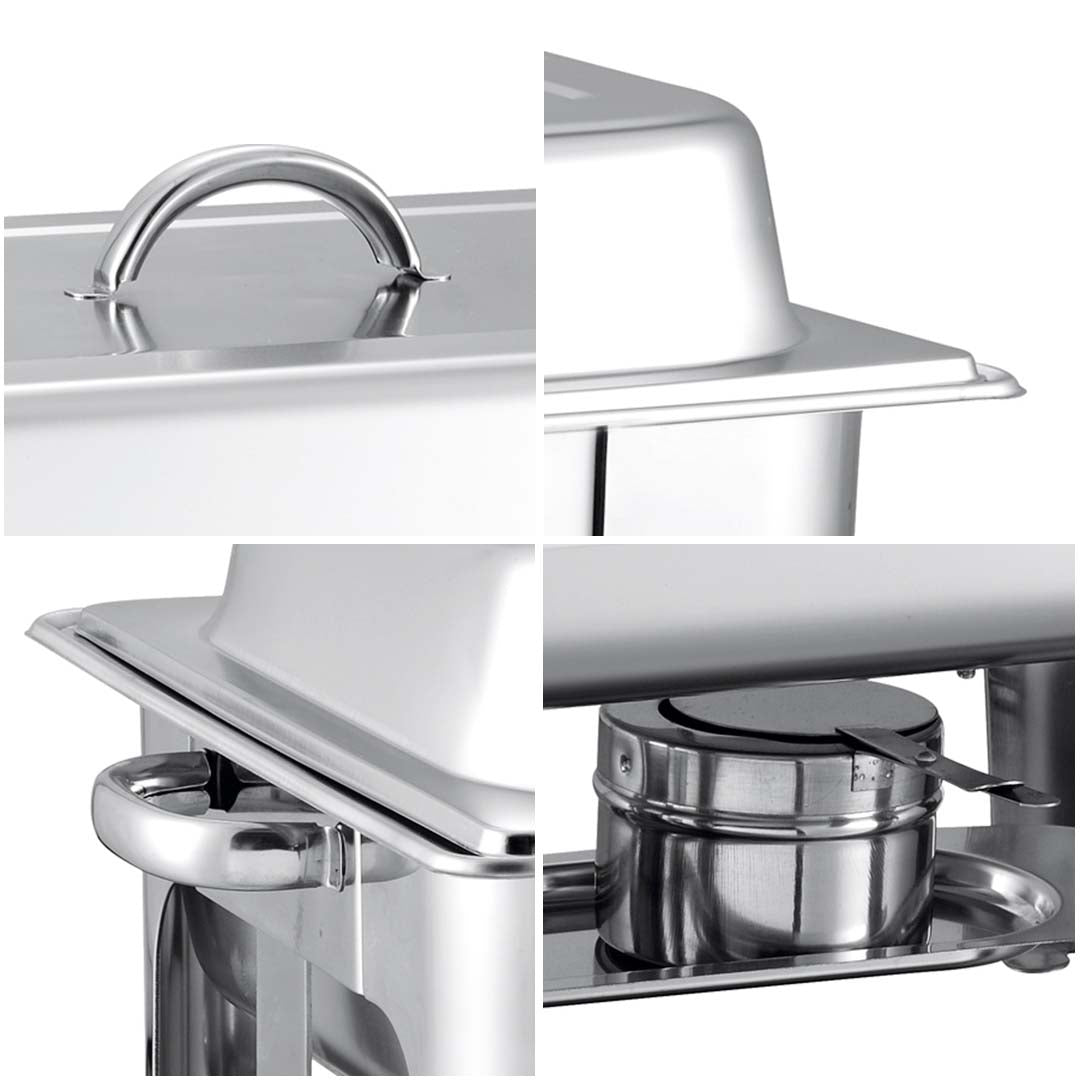 SOGA 9L Stainless Steel 3 Pans Bain-marie Chafing Catering Dish Buffet Food Warmer • LUZ-ChafingDish56063