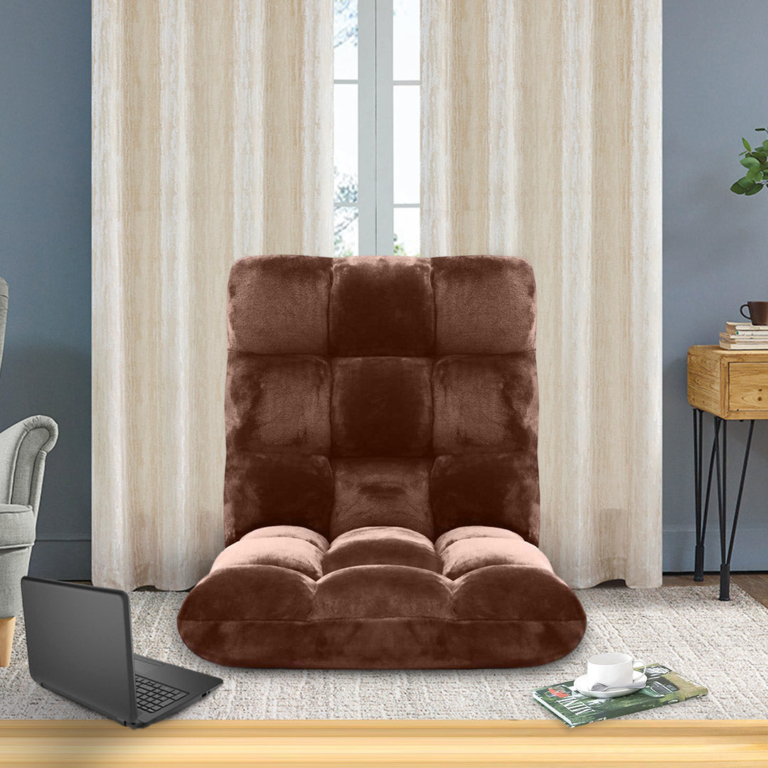 SOGA Floor Recliner Folding Lounge Sofa Futon Couch Folding Chair Cushion Coffee • LUZ-LoungeChairCoffee