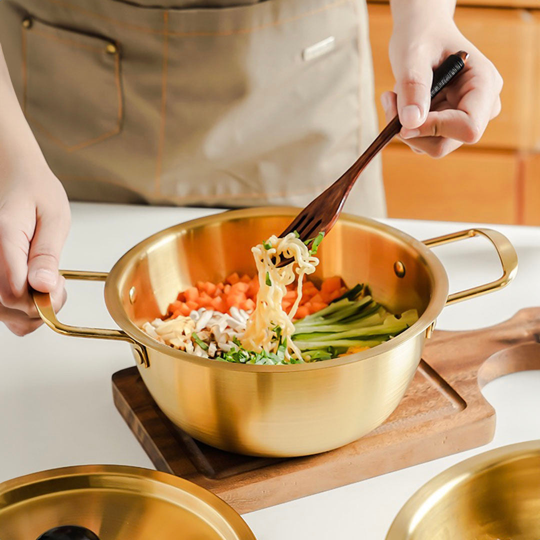 SOGA 22cm Ramen Pot in Vibrant Yellow, Crafted from Durable with Lid Kitchen Essential • LUZ-VICSoupPot10