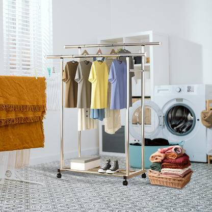 SOGA 120cm Stainless Steel Floor-Standing Clothes Rack - Durable and Space-Saving Laundry Organizer • LUZ-BSXG2528