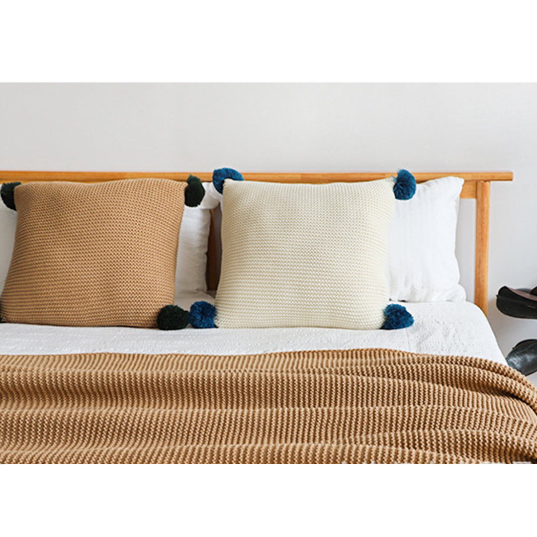 SOGA Coffee Tassel Fringe Knitting Blanket Warm Cozy Woven Cover Couch Bed Sofa Home Decor • LUZ-Blanket929