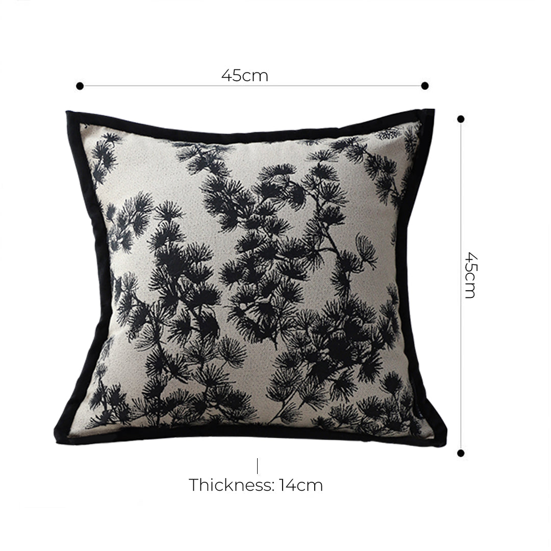 SOGA 2X 45cm Throw Pillow Black and White Wide Border Square Pillow Stylish Decorative Cushion Living Room LUZ-FrenchCushion304X2