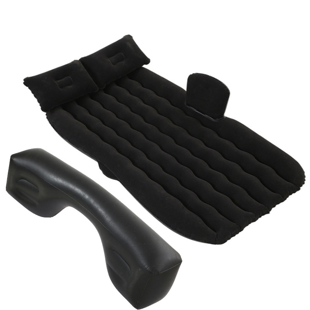 SOGA Black Ripple Inflatable Car Mattress Portable Camping Air Bed Travel Sleeping Kit Essentials • LUZ-CarMat005