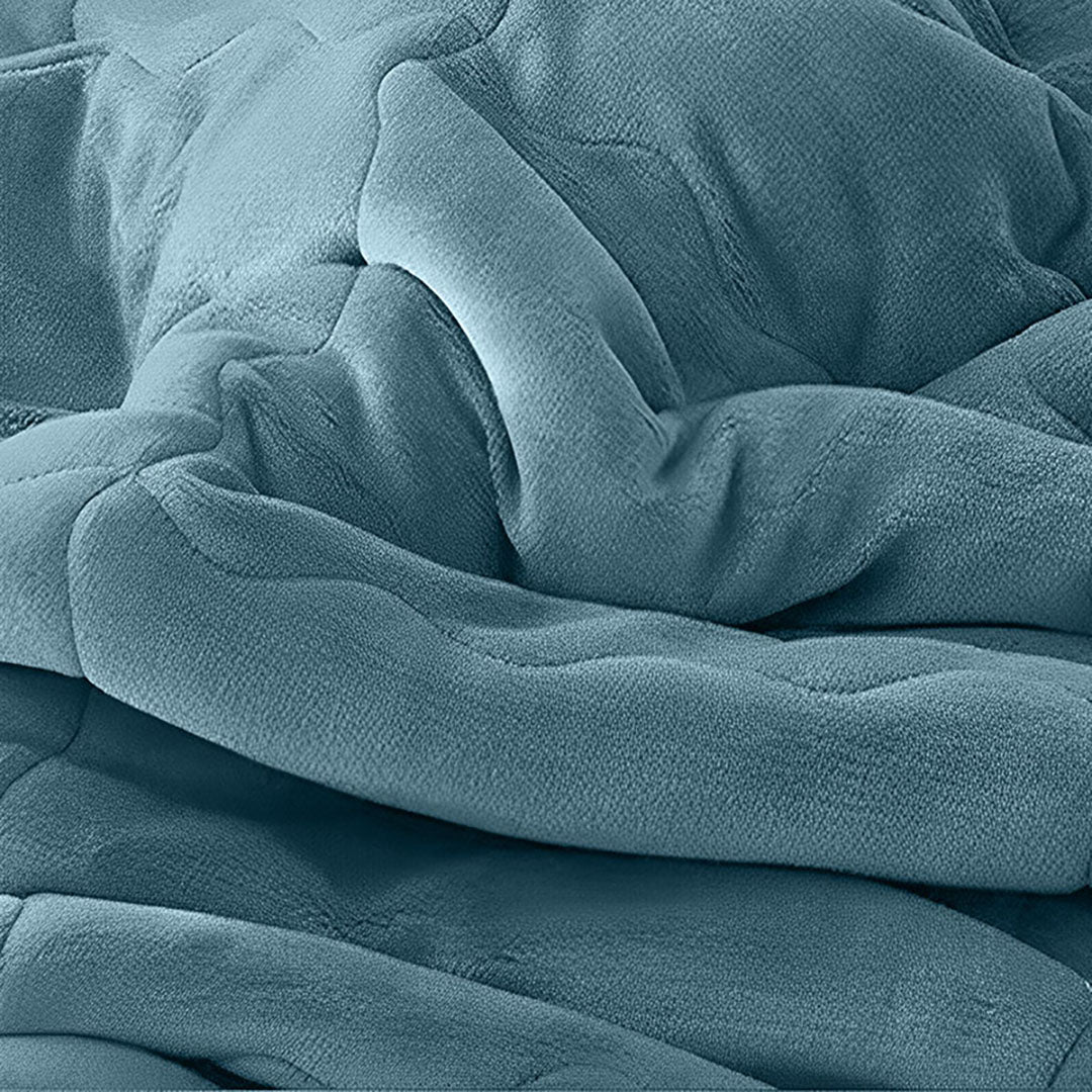 SOGA Lake Blue Throw Blanket Warm Cozy Double Sided Thick Flannel Coverlet Fleece Bed Sofa Comforter • LUZ-Blanket304