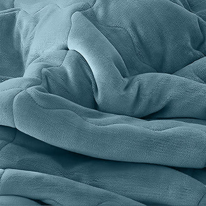 SOGA Lake Blue Throw Blanket Warm Cozy Double Sided Thick Flannel Coverlet Fleece Bed Sofa Comforter • LUZ-Blanket304