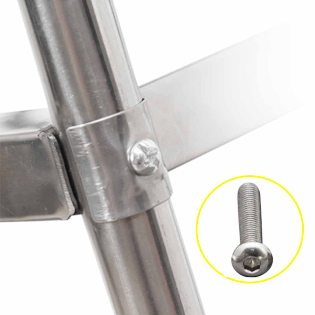 SOGA 2X 2 Tier 81x46x85cm Stainless Steel Kitchen Dining Food Cart Trolley Utility Round Small • LUZ-FoodCart1105X2