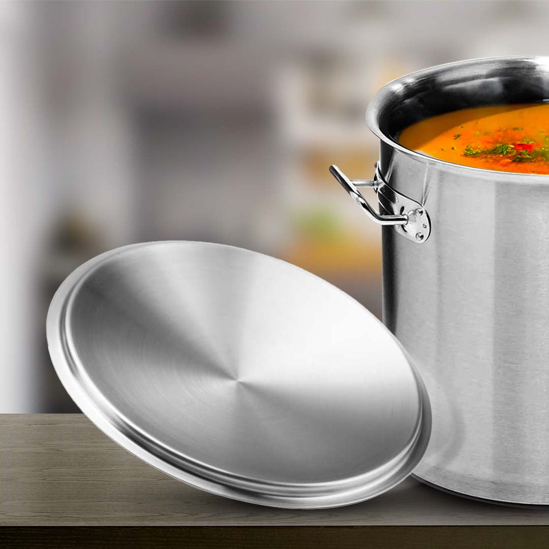SOGA 32cm Top Grade Stockpot Lid Stainless Steel Stock pot Cover • LUZ-StockPot32CM-JLID
