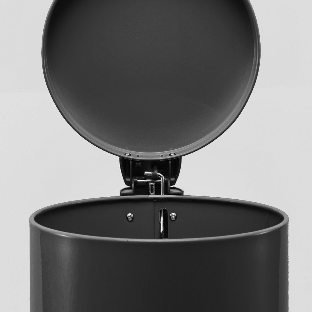 SOGA 2X Foot Pedal Stainless Steel Rubbish Recycling Garbage Waste Trash Bin Round 12L Black • LUZ-RubbishBinRound12LBlackX2