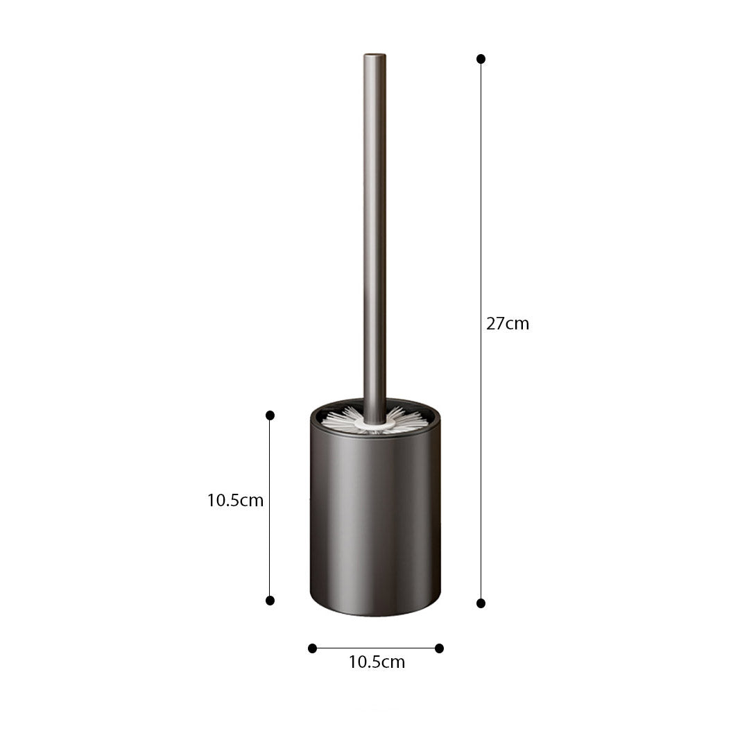 SOGA 27cm Wall-Mounted Toilet Brush with Holder Bathroom Cleaning Scrub Dark Grey LUZ-TAN1044