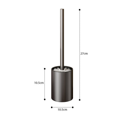 SOGA 27cm Wall-Mounted Toilet Brush with Holder Bathroom Cleaning Scrub Dark Grey LUZ-TAN1044