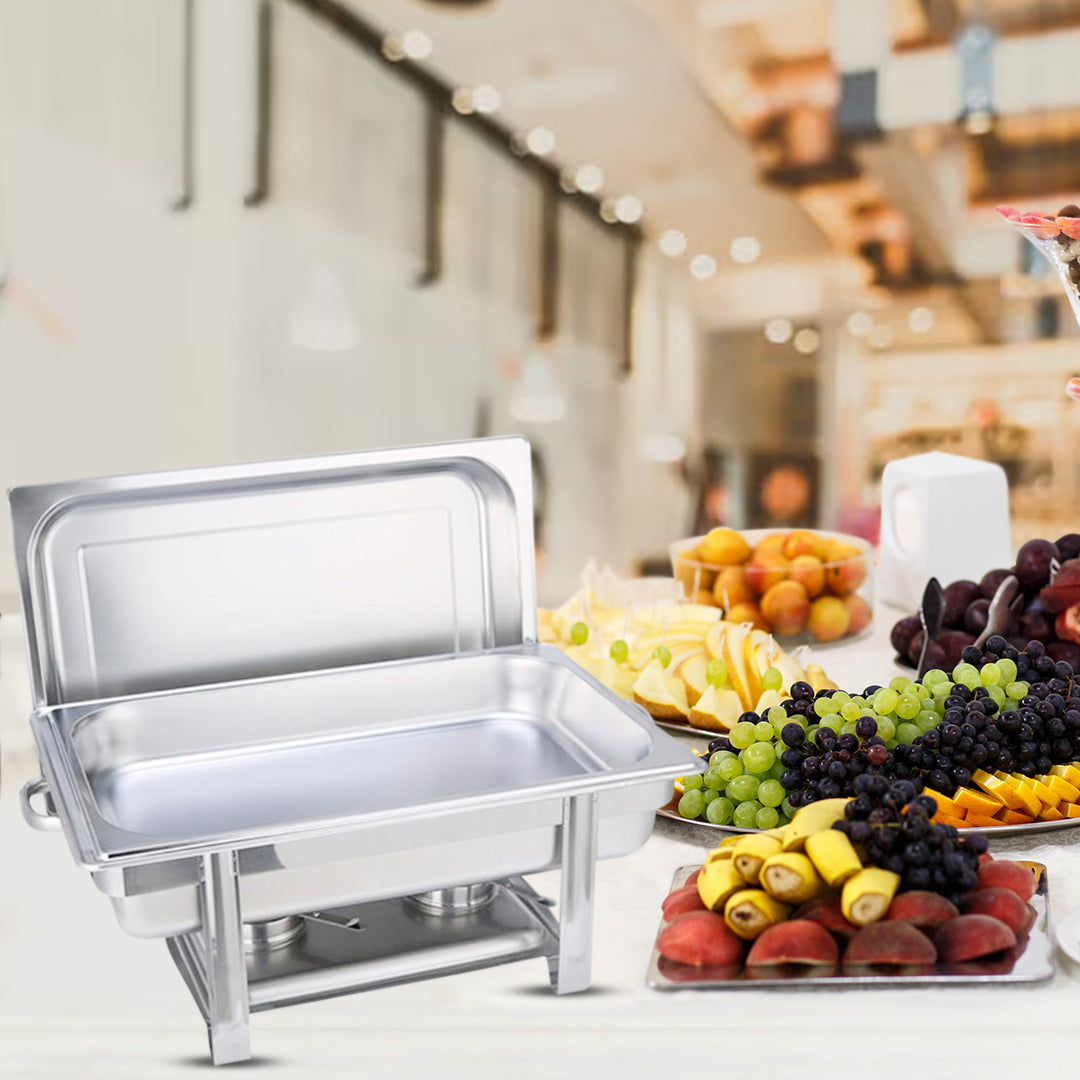 SOGA 4X Stainless Steel Chafing Single Tray Catering Dish Food Warmer • LUZ-ChafingDish56081X4