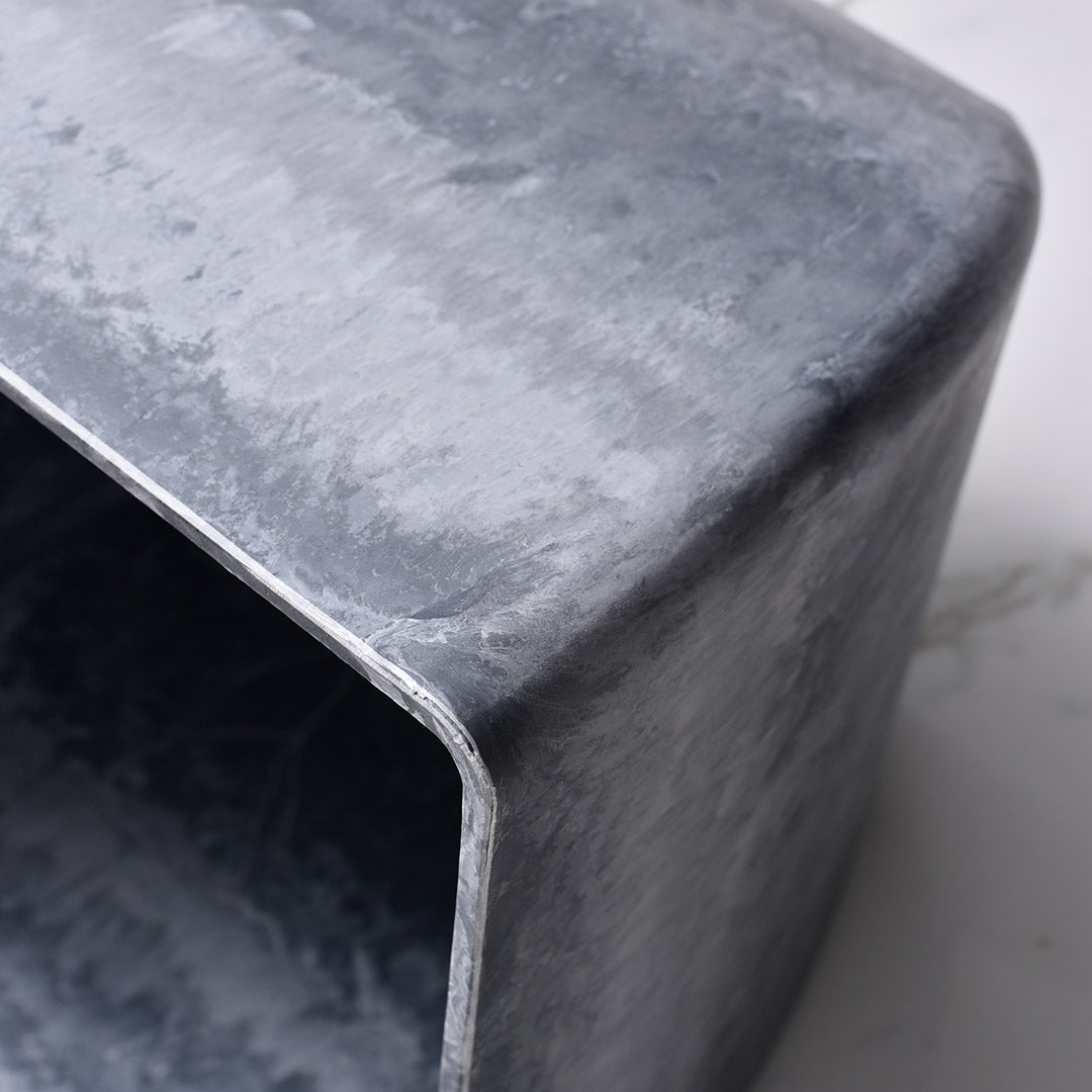 SOGA 2X 32cm Weathered Grey Square Resin Plant Flower Pot in Cement Pattern Planter Cachepot for Indoor Home Office • LUZ-FPotF3233X2