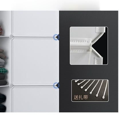 SOGA 10 Cubes White Portable Wardrobe Divide-Grid Modular Storage Organiser Foldable Closet with Doors • LUZ-Wrobe3520