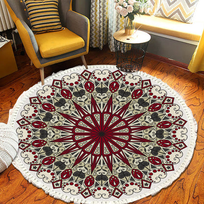 SOGA 2X 120cm Mandala Modern Ethnic Tassel Print Anti-slip Doormat, Home Decor • LUZ-CarpetXLS13X2