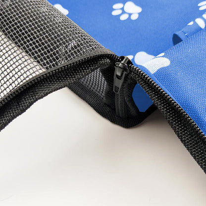 SOGA Waterproof Pet Booster Car Seat Breathable Mesh Safety Travel Portable Dog Carrier Bag Blue • LUZ-CarPetBag013BLU