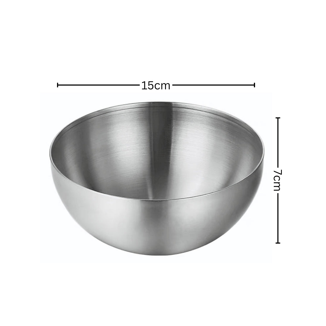 SOGA 15cm Elegant Silver Salad Bowl with Model 201 A Versatile Kitchen Essential • LUZ-VICSoupPot39