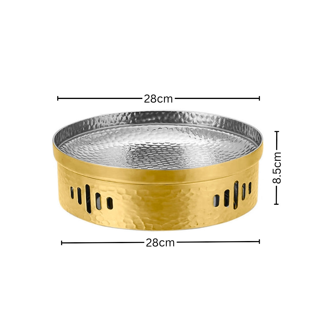 SOGA 28cm Dry Pot with Hammered Texture Natural Gold Color Kitchen Essential • LUZ-VICSoupPot36