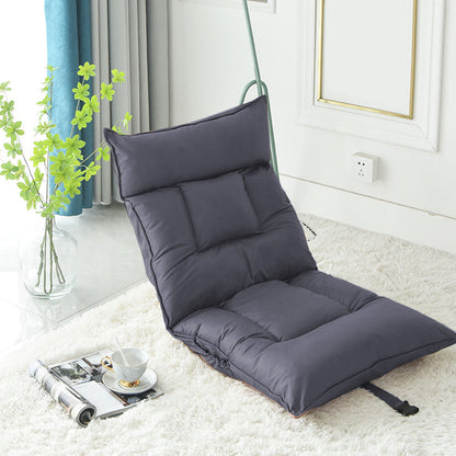 SOGA 2X Grey Lounge Recliner Lazy Sofa Bed Tatami Cushion Collapsible Backrest Seat Home Office Decor • LUZ-LoungeC3809X2