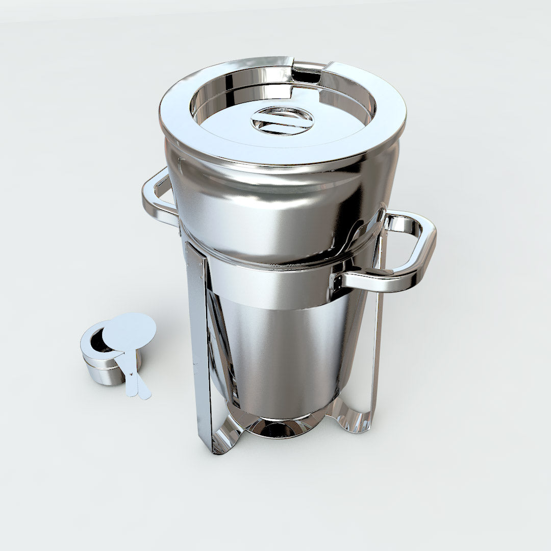 SOGA 11L Round Stainless Steel Soup Warmer Marmite Chafer Full Size Catering Chafing Dish • LUZ-ChafingDish5616