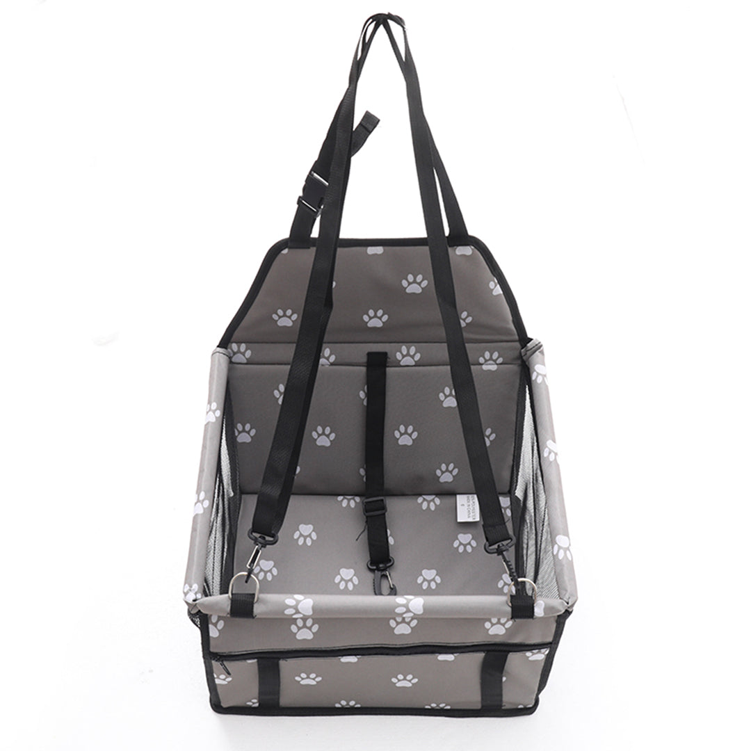 SOGA 2X Waterproof Pet Booster Car Seat Breathable Mesh Safety Travel Portable Dog Carrier Bag Grey • LUZ-CarPetBag013GREYX2