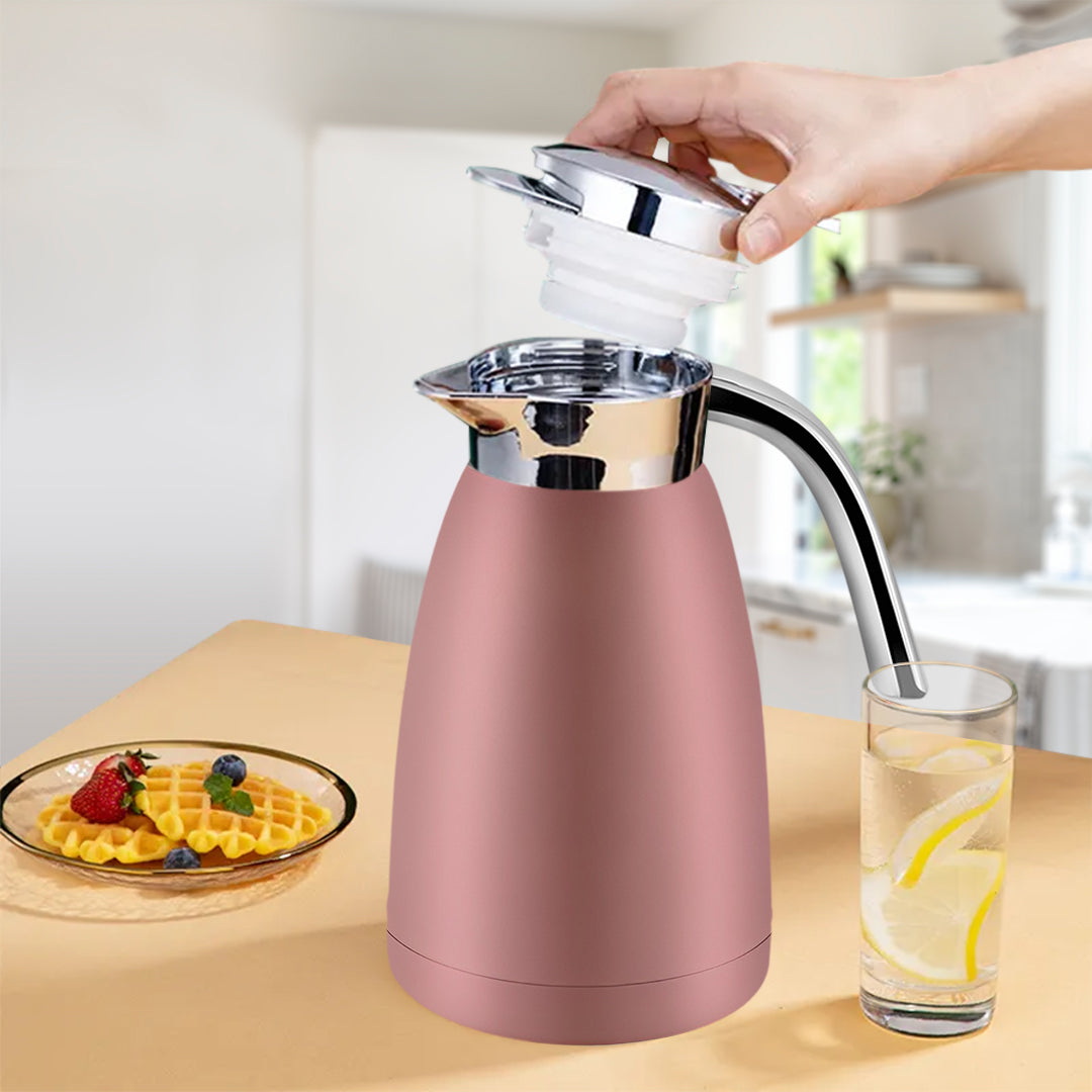 SOGA 1.8L Stainless Steel Insulated Vacuum Flask Water Bottle Pink • LUZ-WaterJug18PNK