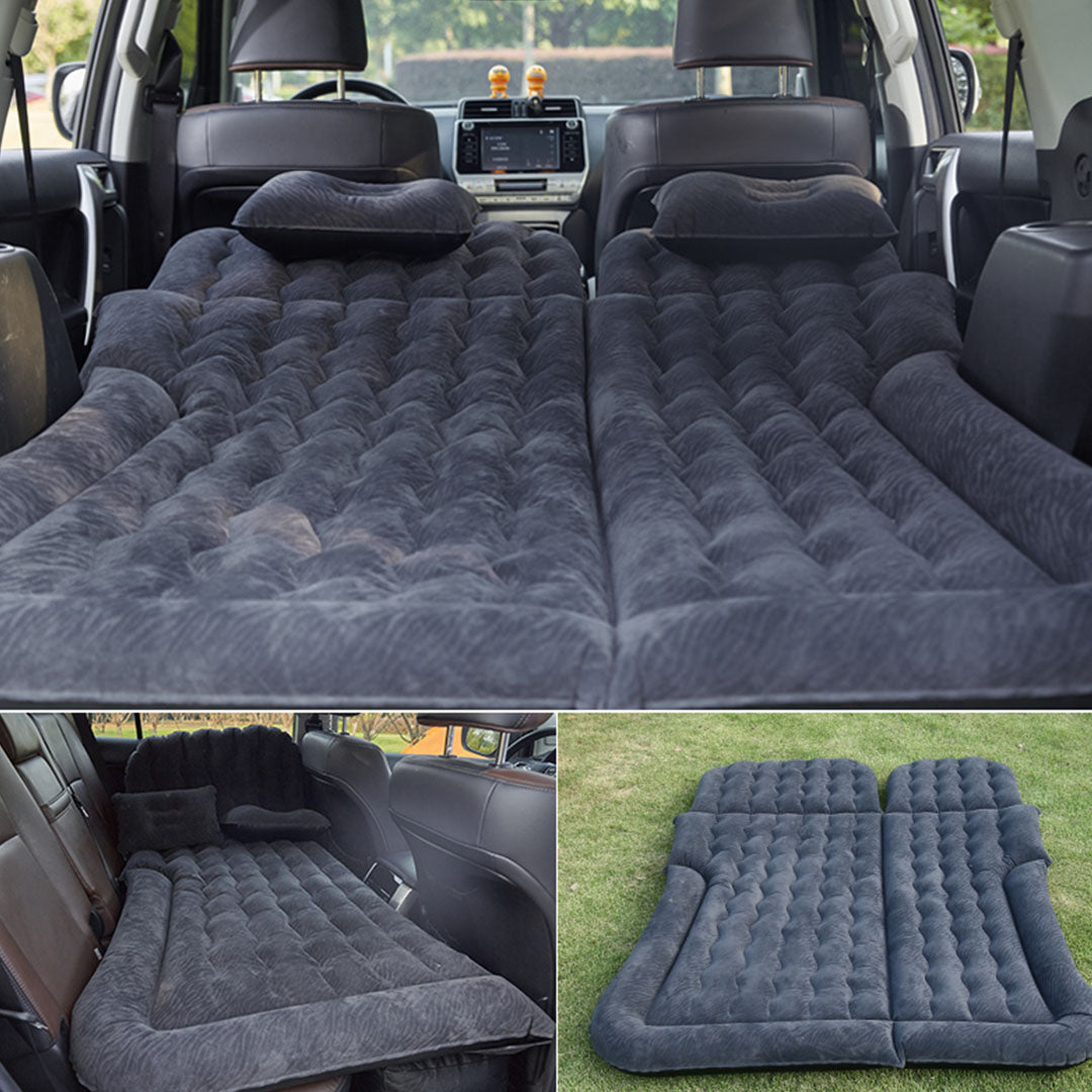 SOGA Black Inflatable Car Boot Mattress Portable Camping Air Bed Travel Sleeping Essentials • LUZ-CarMat013