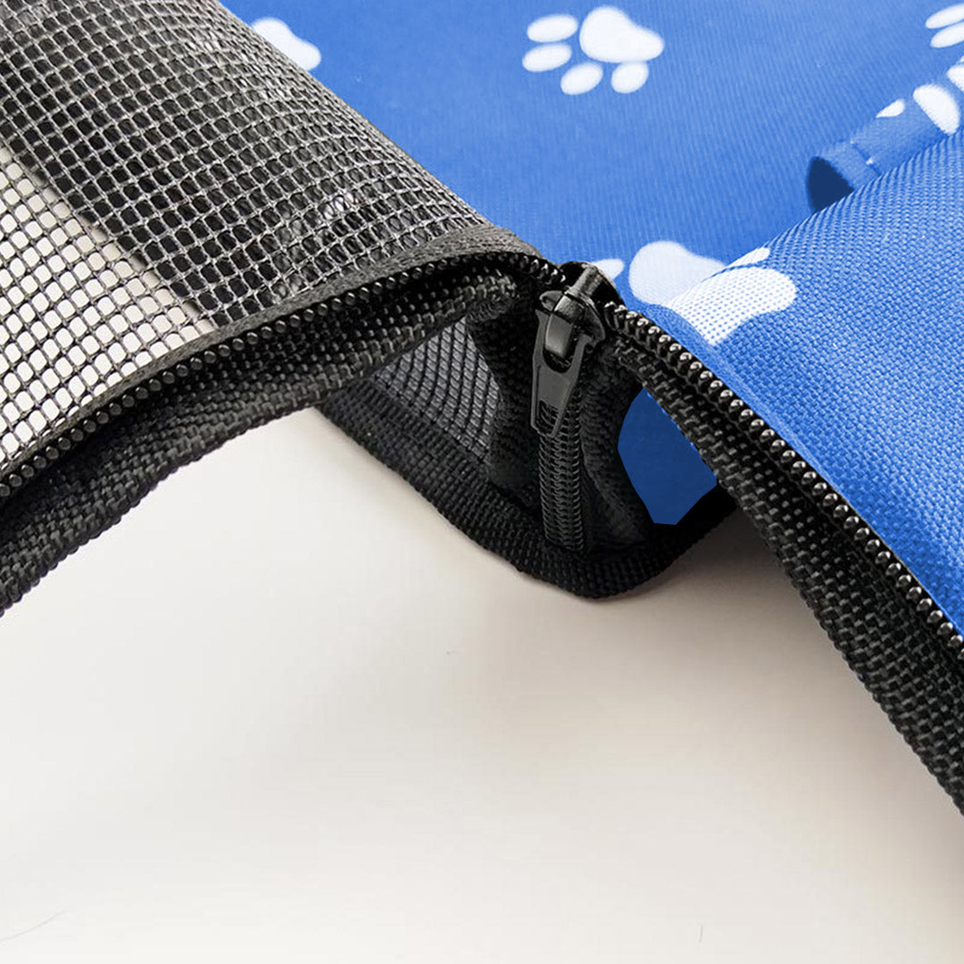 SOGA 2X Waterproof Pet Booster Car Seat Breathable Mesh Safety Travel Portable Dog Carrier Bag Blue • LUZ-CarPetBag013BLUX2