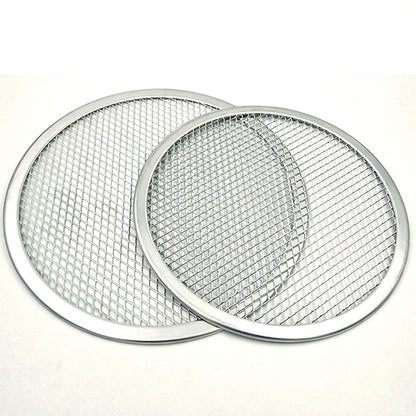 SOGA 6X 9-inch Round Seamless Aluminium Nonstick Commercial Grade Pizza Screen Baking Pan • LUZ-PizzaScreen11704X6
