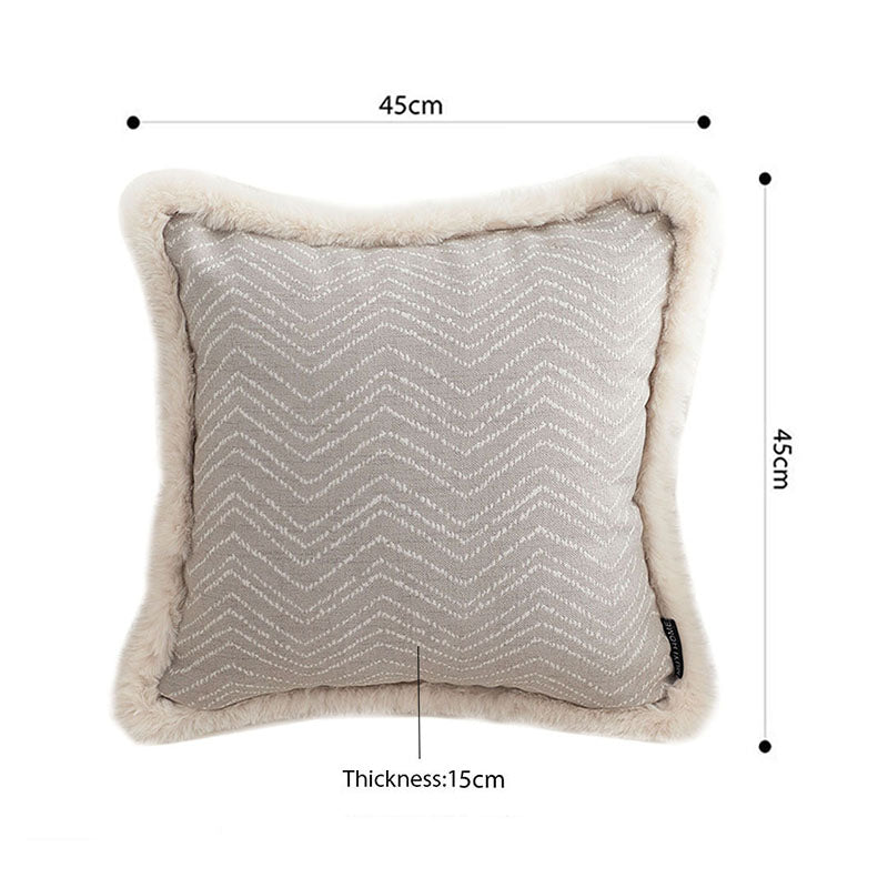 SOGA 45cm Wabi-sabi Herringbone Square Throw Pillow • LUZ-FrenchCushion264