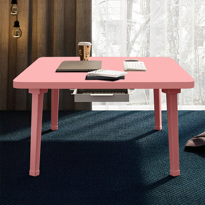 SOGA Pink Portable Floor Table Small Square Space-Saving Mini Desk Home Decor • LUZ-FloorTable504