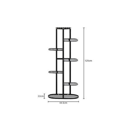 SOGA 7 Tier 8 Pots Black Metal Plant Rack Flowerpot Storage Display Stand Holder Home Garden Decor • LUZ-FPotH23