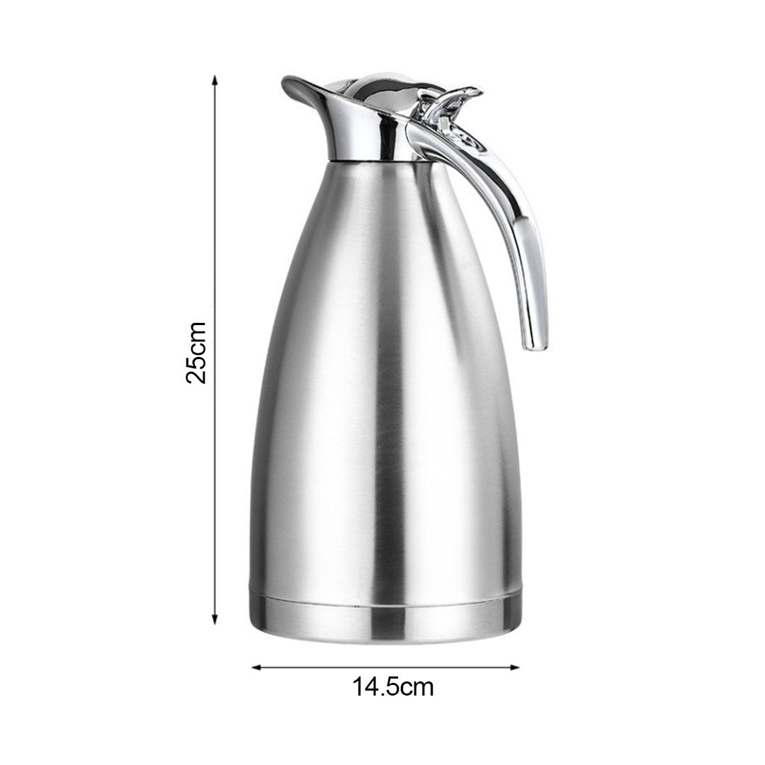 SOGA 1.5L Silver Color 3-Layer Inner Stainless Steel, Vacuum Insulated and Outer Stainless Steel Thermal Flask • LUZ-BottleWKE21