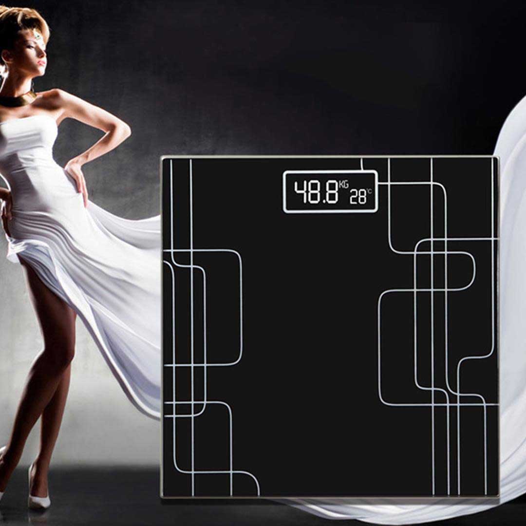 SOGA 180kg Electronic Talking Scale Weight Fitness Glass Bathroom Scale LCD Display • LUZ-TalkingScaleLines