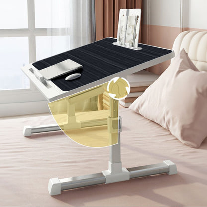 SOGA 60X40cm Black Small Laptop Bed Portable Foldable Study Table Adjustable • LUZ-BedTableA8