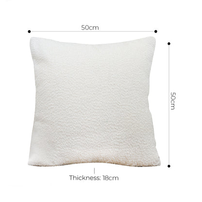 SOGA 50cm White Throw Pillow Premium Polyester Fiber and Cotton for Home Decor • LUZ-FrenchCushion326