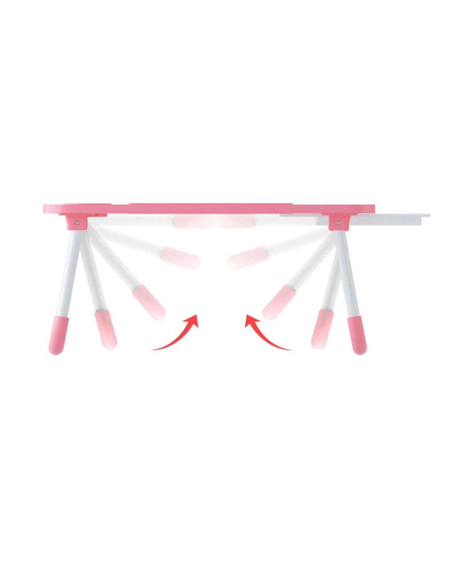 SOGA Pink Portable Bed Table Adjustable Foldable Bed Sofa Study Table Laptop Mini Desk with Notebook Stand Card Slot Holder Home Decor • LUZ-BedTableG44