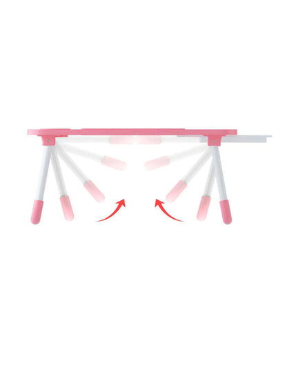 SOGA Pink Portable Bed Table Adjustable Foldable Bed Sofa Study Table Laptop Mini Desk with Notebook Stand Card Slot Holder Home Decor • LUZ-BedTableG44