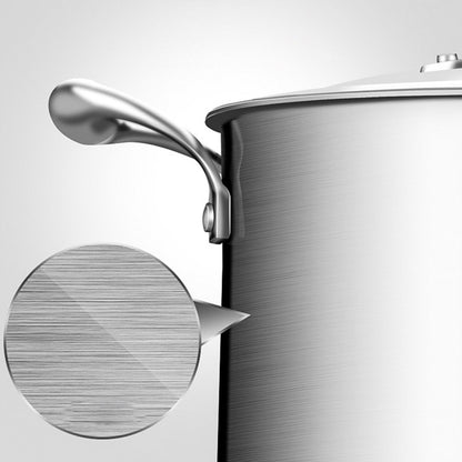 SOGA 28cm Stainless Steel Soup Pot Stock Cooking Stockpot Heavy Duty Thick Bottom with Glass Lid • LUZ-CasseroleTRISPE28