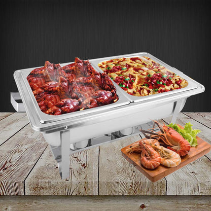 SOGA 4X 4.5L Dual Tray Stainless Steel Chafing Food Warmer Catering Dish • LUZ-ChafingDish56302X4