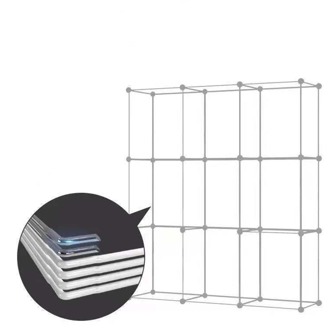 SOGA 10 Cubes Blue Castle Print Portable Wardrobe Divide-Grid Modular Storage Organiser Foldable Closet • LUZ-Wrobe3528