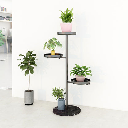 SOGA 2X 3 Tier Black Round Plant Stand Flowerpot Tray Display Living Room Balcony Metal Decorative Shelf • LUZ-FPotH102X2