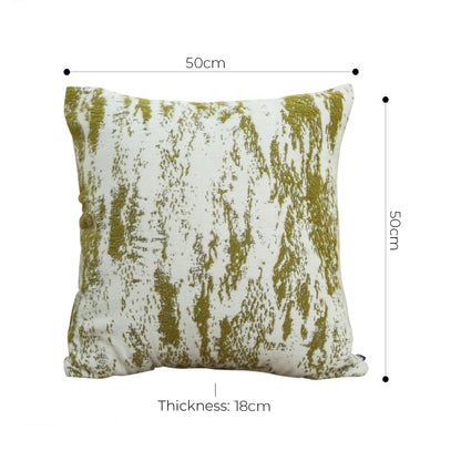 SOGA 50cm Throw Pillow White and Olive Green Deluxe Polyester Fiber and Cotton  for Home Decor • LUZ-FrenchCushion327